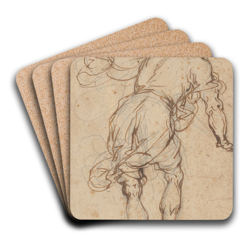 Male Figure Seen from Behind by Alessandro Maganza Art Drink Coaster set