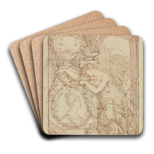 Untitled by Thomas Stothard Art Drink Coaster set