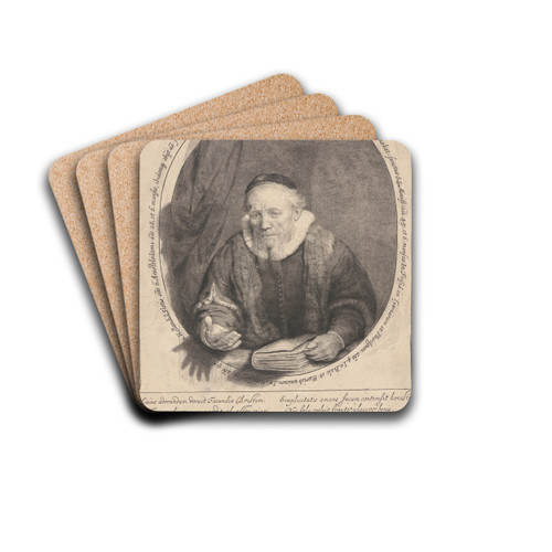 Jan Cornelis Sylvius, Preacher by Rembrandt van Rijn Drink Coasters - set of 4