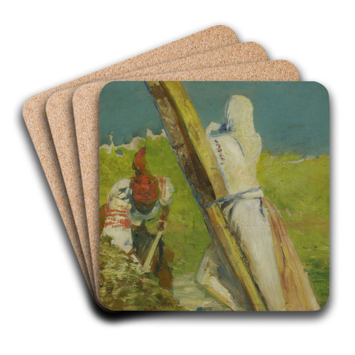 At the shadoof by Jacek Malczewski Art Drink Coaster set