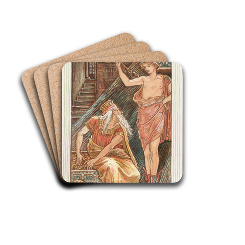 The Stranger Appearing to Midas by Walter Crane Drink Coasters - set of 4