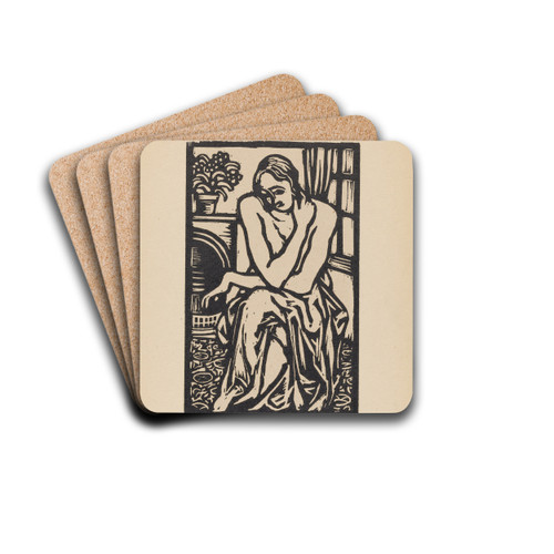 Interior by Roger Fry Drink Coasters - set of 4 Interior by Roger Fry Drink Coasters - set of 4