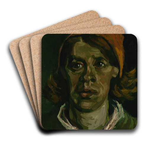 Head of a woman by Vincent van Gogh Art Drink Coaster set Head of a woman by Vincent van Gogh Art Drink Coaster set