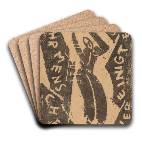 Ihr Menschen Vereinigt Euch by Franz Wilhelm Seiwert Art Drink Coaster set