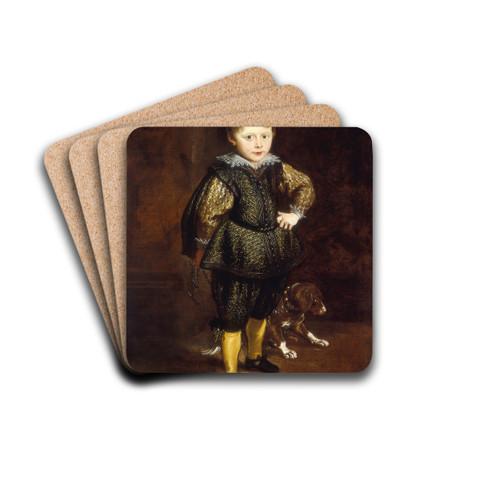 Filippo Cattaneo by Anthony van Dyck Drink Coasters - set of 4