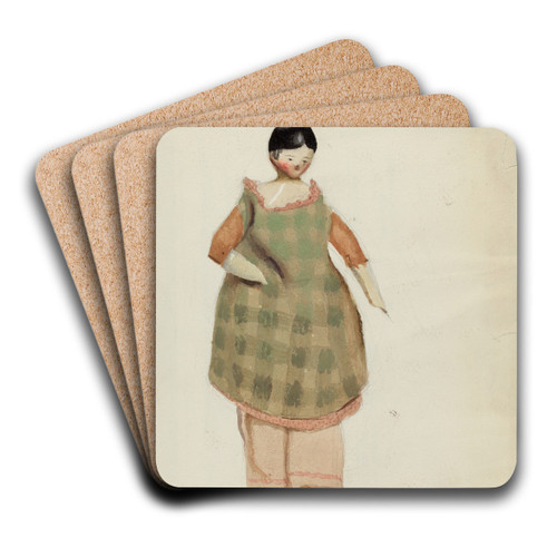 Doll by Kapousouz Art Drink Coaster set Doll by Kapousouz Art Drink Coaster set
