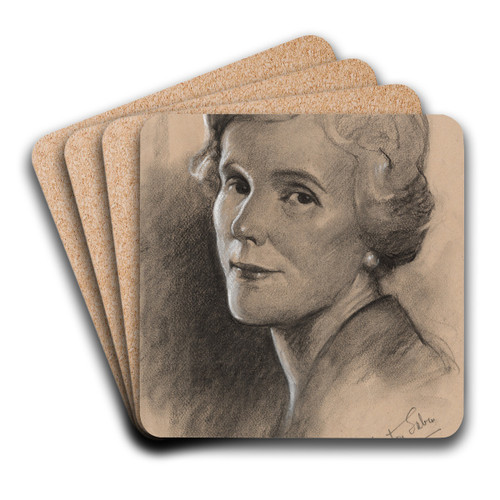 Pauline Morton Sabin by Samuel Johnson Woolf Art Drink Coaster set