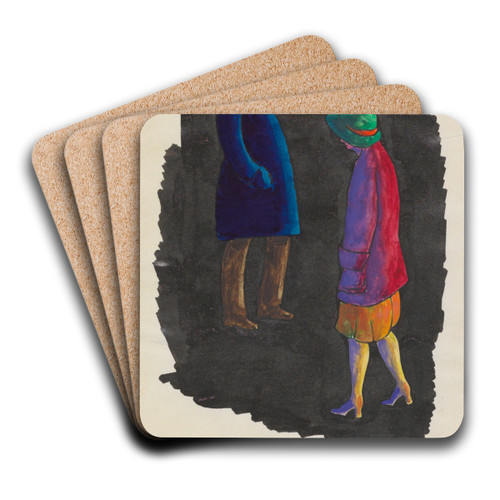 In der Nach, Graz by Karl Wiener Art Drink Coaster set