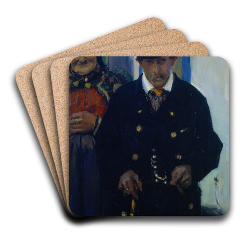 Sonntagnachmittag (Dachauer Paar) by Hermann Groeber Art Drink Coaster set