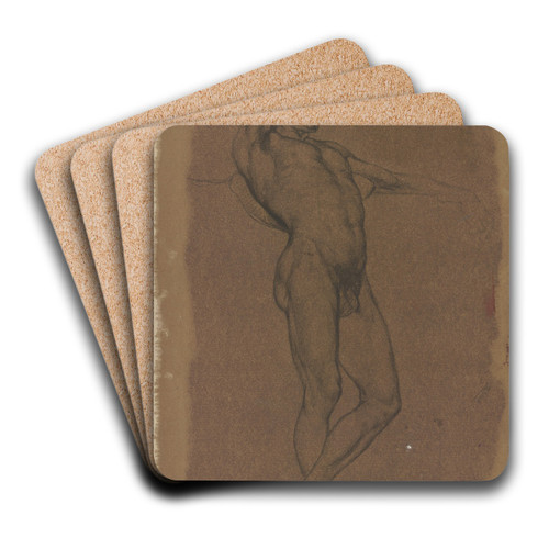 Male nude by Frederic Leighton Art Drink Coaster set