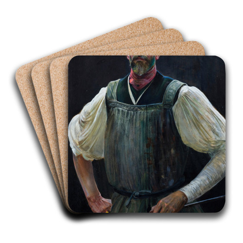 Self-Portrait by Jacek Malczewski Art Drink Coaster set