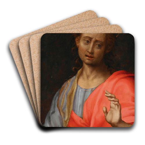 Saint John the Evangelist by Circle of Jacopo Carucci, called Pontormo Art Drink Coaster set