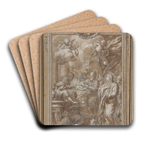 The Circumcision by Ciro Ferri Art Drink Coaster set