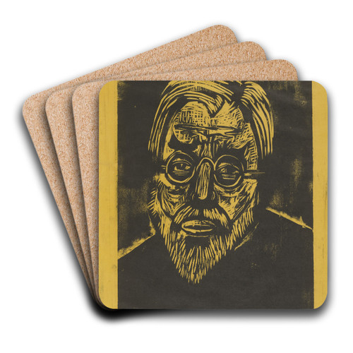 Kopf Jakob Bosshart by Ernst Ludwig Kirchner Art Drink Coaster set