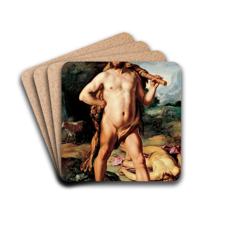 Hercules and Cacus by Hendrick Goltzius Drink Coasters - set of 4