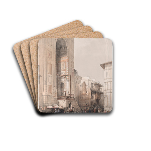Grand entrance to the Mosque of the Sultan Hassan. by David Roberts Drink Coasters - set of 4