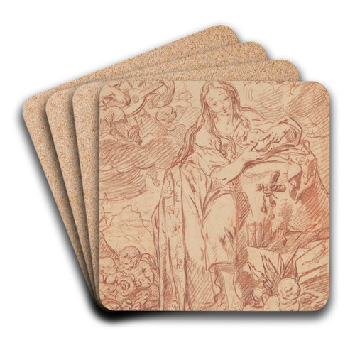 The Penitent St. Mary Magdalen by Charles Parrocel Art Drink Coaster set