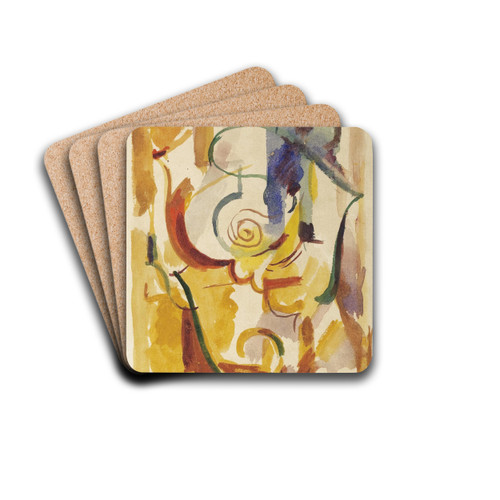 COMPOSITION 4 by Albert Gleizes Drink Coasters - set of 4 COMPOSITION 4 by Albert Gleizes Drink Coasters - set of 4