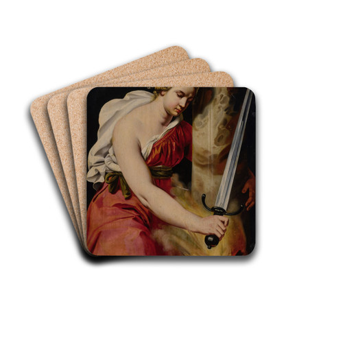 Constancy by Abraham Janssens Drink Coasters - set of 4