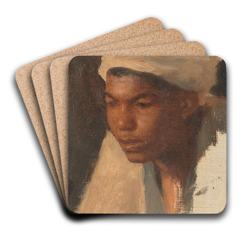Fellah Boy by Leopold Carl Mller Art Drink Coaster set