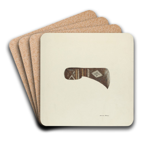 Tomahawk by George E. Rhone Art Drink Coaster set
