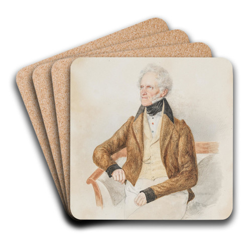 Bildnis Graf Dietrichstein by Josef Kriehuber Art Drink Coaster set