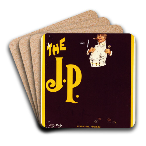 The J. P. by Dudley Hardy Art Drink Coaster set