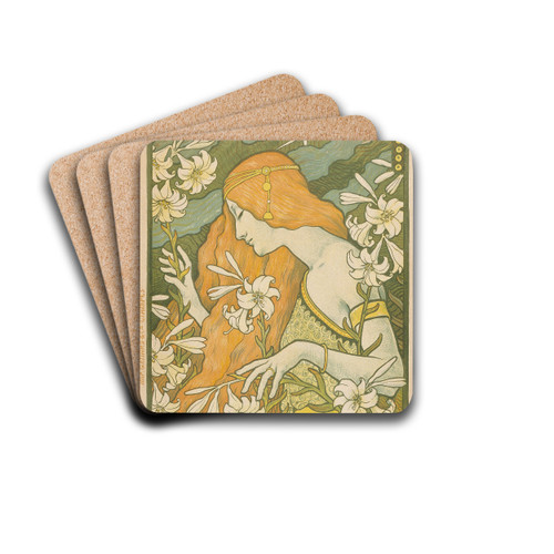 L'Ermitage by Paul Berthon Drink Coasters - set of 4