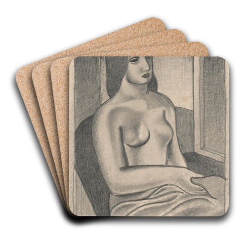 In Front of the Mirror by Mikul Galanda Art Drink Coaster set In Front of the Mirror by Mikul Galanda Art Drink Coaster set
