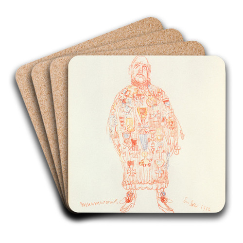 Murmuramis by James Ensor Art Drink Coaster set