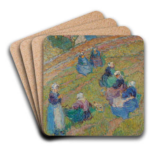 Les Bretonnes by Nikolai Alexandrovich Tarkhov Art Drink Coaster set Les Bretonnes by Nikolai Alexandrovich Tarkhov Art Drink Coaster set