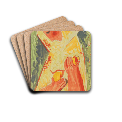 ena s ovocm by Mikul Galanda Drink Coasters - set of 4 ena s ovocm by Mikul Galanda Drink Coasters - set of 4