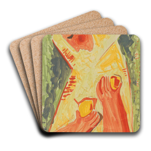 ena s ovocm by Mikul Galanda Art Drink Coaster set ena s ovocm by Mikul Galanda Art Drink Coaster set