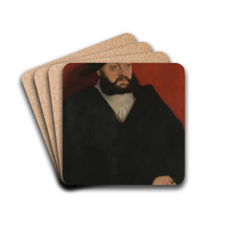Johann (14981537), Duke of Saxony by Lucas Cranach the Elder Drink Coasters - set of 4