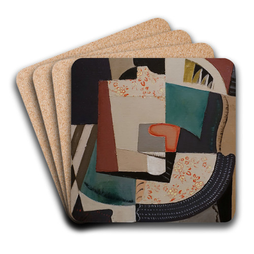 Femme Assise (Seated Woman) by Mara Blanchard Art Drink Coaster set