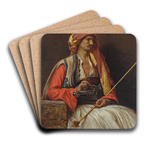 Seated Arnaut by Jean-Lon Grme Art Drink Coaster set