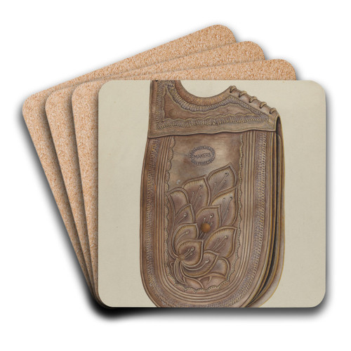 Saddle Bag by Bertha Semple Art Drink Coaster set