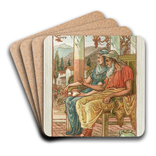 Philemon and Baucis by Walter Crane Art Drink Coaster set