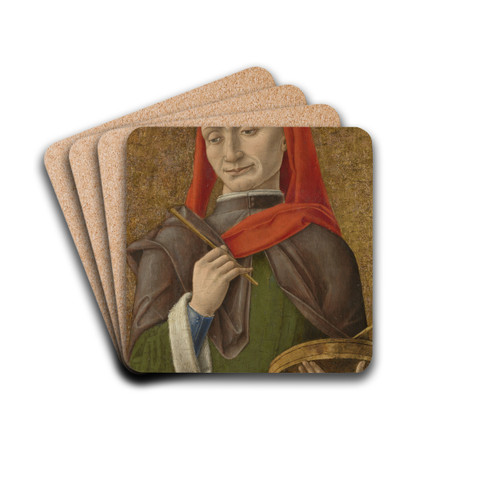 Saint Damian (or Cosmas) by Bartolomeo Vivarini Drink Coasters - set of 4
