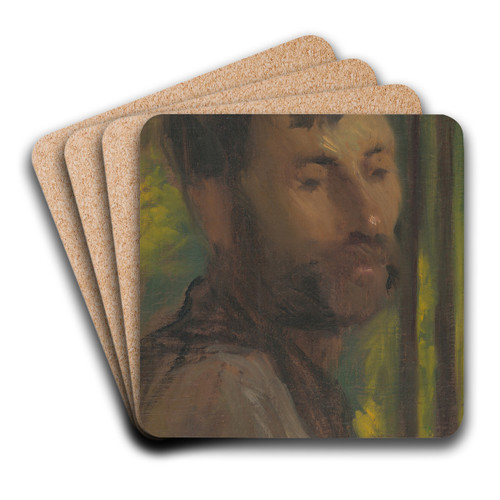 Worker's Head by Elemr Halsz-Hradil Art Drink Coaster set Worker's Head by Elemr Halsz-Hradil Art Drink Coaster set