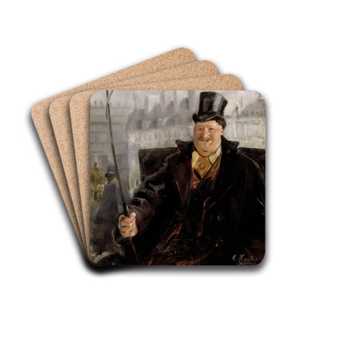 Parisian Coachman by Christian Krohg Drink Coasters - set of 4
