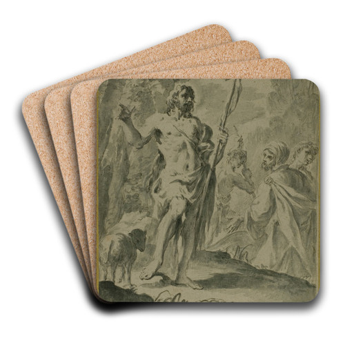Saint John the Baptist by Ercole Graziani the Younger Art Drink Coaster set