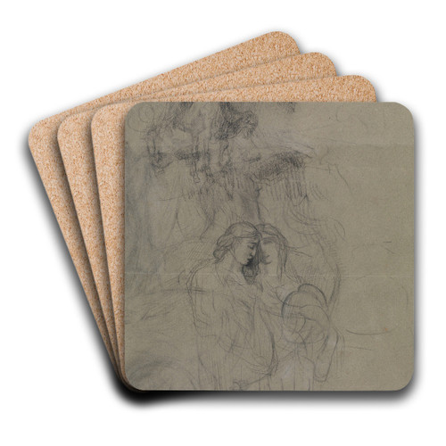 Mythological Scene by James Ensor Art Drink Coaster set