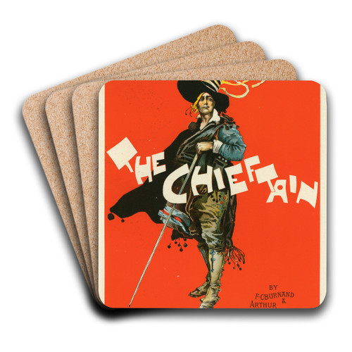 The Chieftain by Dudley Hardy Art Drink Coaster set