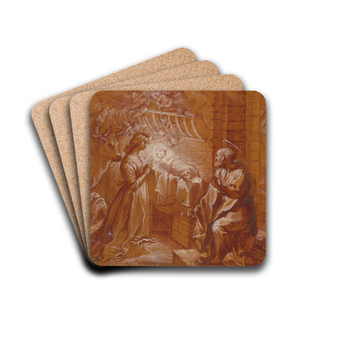 The Nativity by Francesco Vanni Drink Coasters - set of 4
