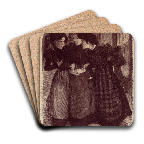 Dessin original pour les 'Matres de l'Affiche' by Thophile Alexandre Steinlen Art Drink Coaster set