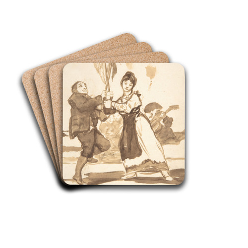 A country dance by Francisco de Goya Drink Coasters - set of 4