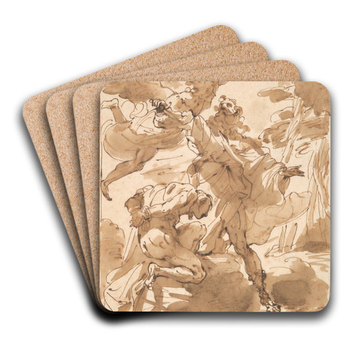 The Sacrifice ofIsaac by Ubaldo Gandolfi Art Drink Coaster set