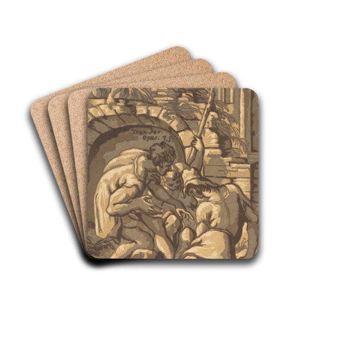 Two Shepherds And A Boy by John Skippe Drink Coasters - set of 4 Two Shepherds And A Boy by John Skippe Drink Coasters - set of 4