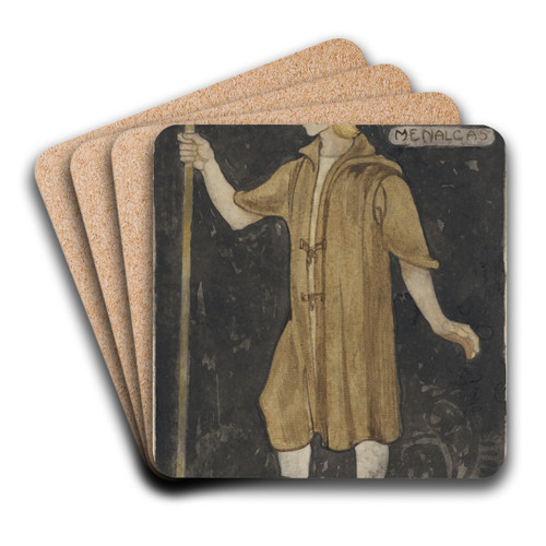Ontwerp voor kostuum voor Menalcas by Richard Nicolas Roland Holst Art Drink Coaster set Ontwerp voor kostuum voor Menalcas by Richard Nicolas Roland Holst Art Drink Coaster set